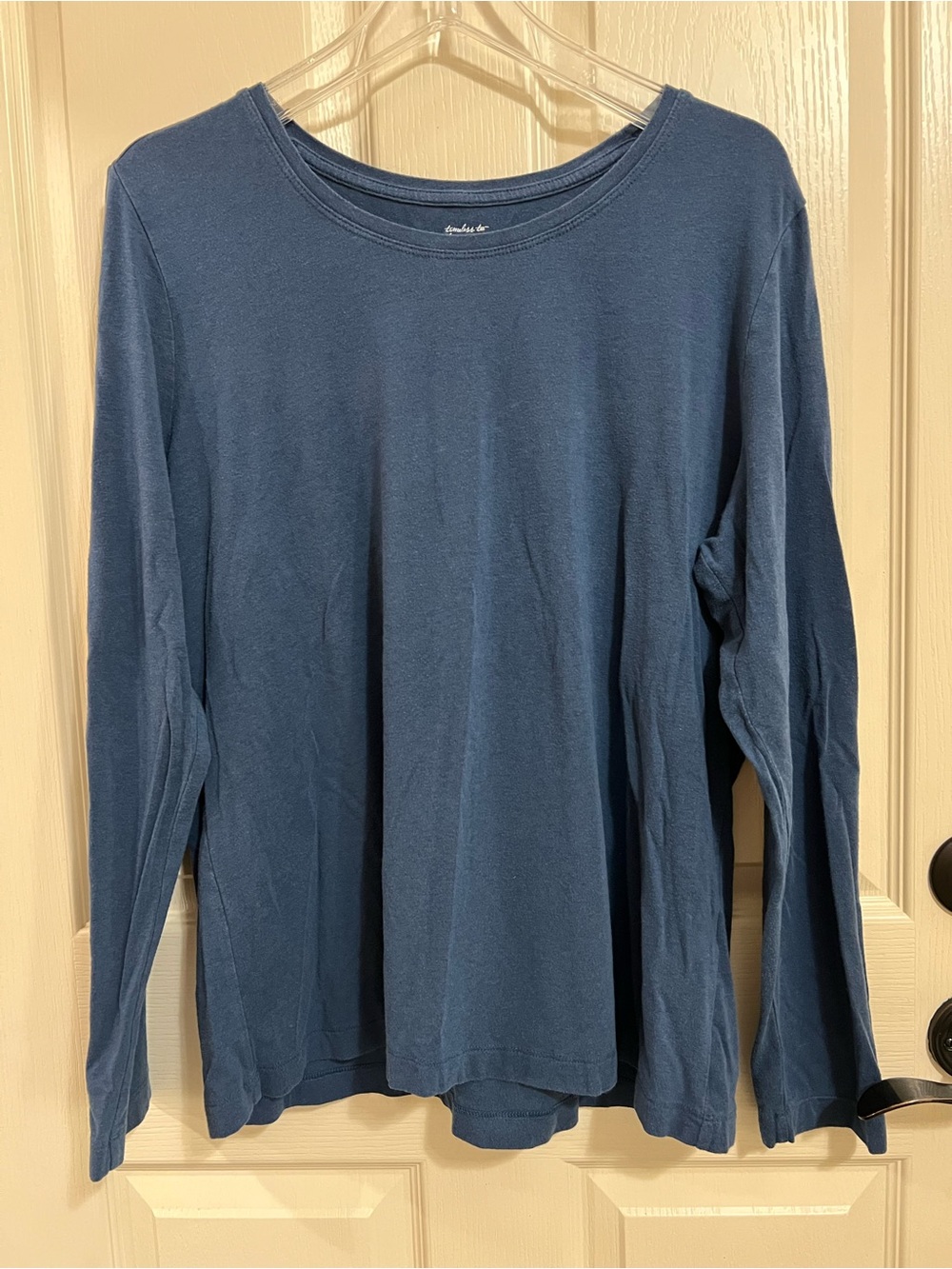Banana Republic Long-Sleeve Crewneck Top - Denim Blue